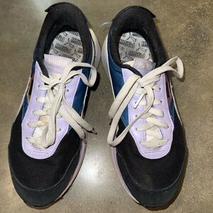 Puma Women's Black, Blue, and Lavender Sneakers